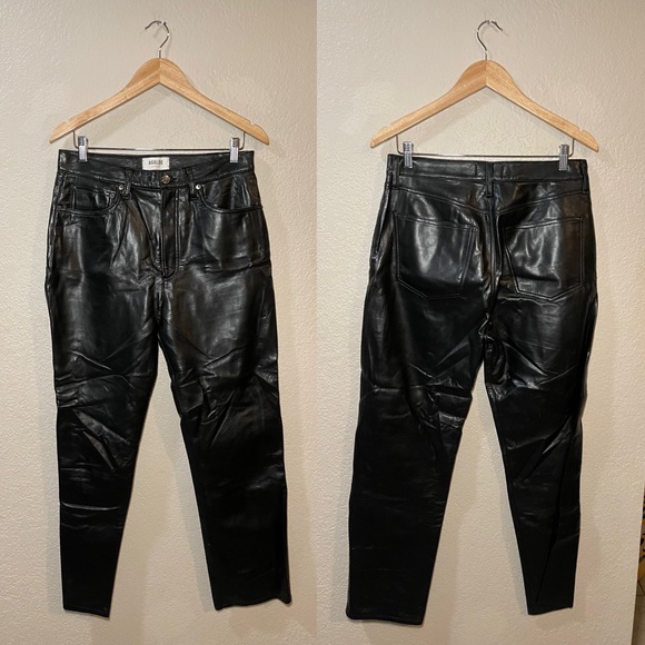 AGOLDE | Recycled Leather Fitted 90's in Detox Size: 29 - Picture 3 of 7